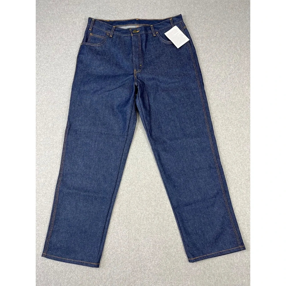Steel Guard Pro FR Carpenter Jeans Mens 38x32 Blue Relaxed CAT 2 2112 NWT